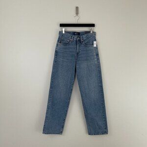 Gap 100% Cotton Denim Baggy Loose Fit Tapered Jeans Size 28x30